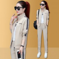 名牌运动服女春秋装卫衣三件套女式洋气高端休闲套装小个子跑步服